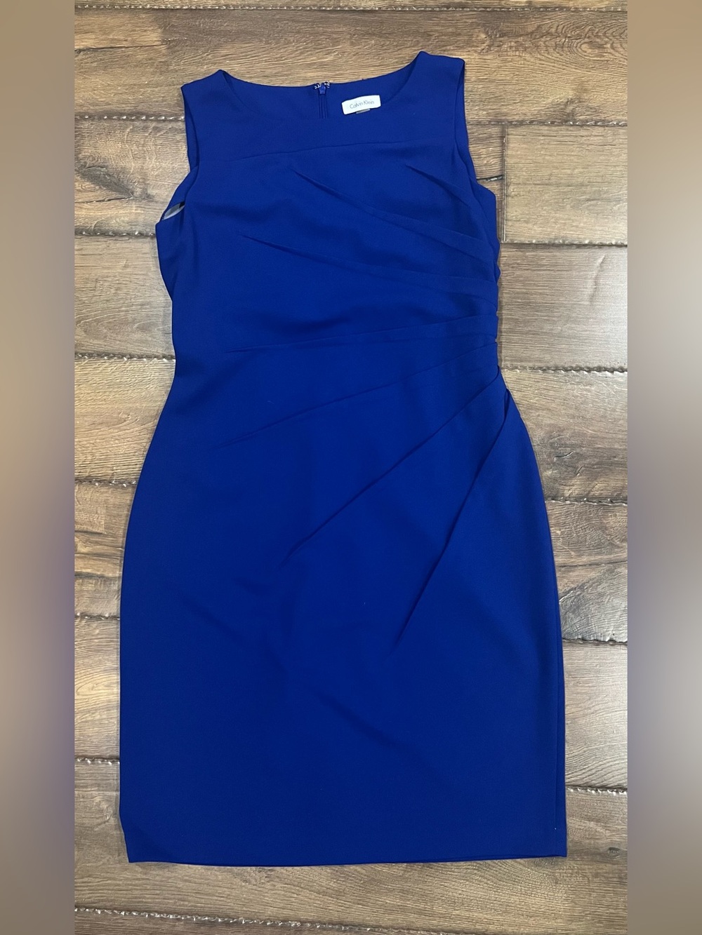 Calvin Klein Sunburst Cobalt Blue Sheath Dress size 12